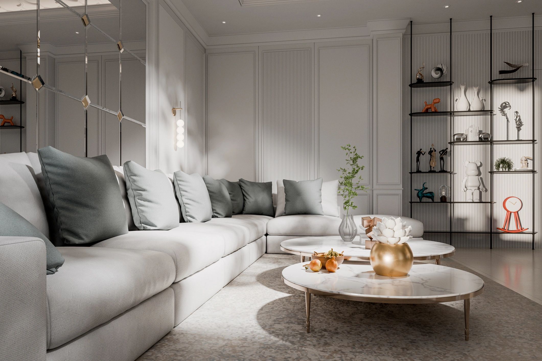 Luxury modern living room interior